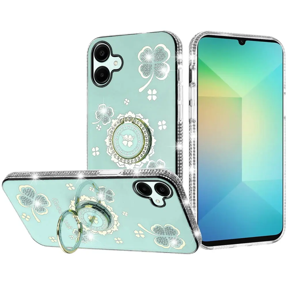 iPhone 16 Plus Bling Diamond Lucky Case Green